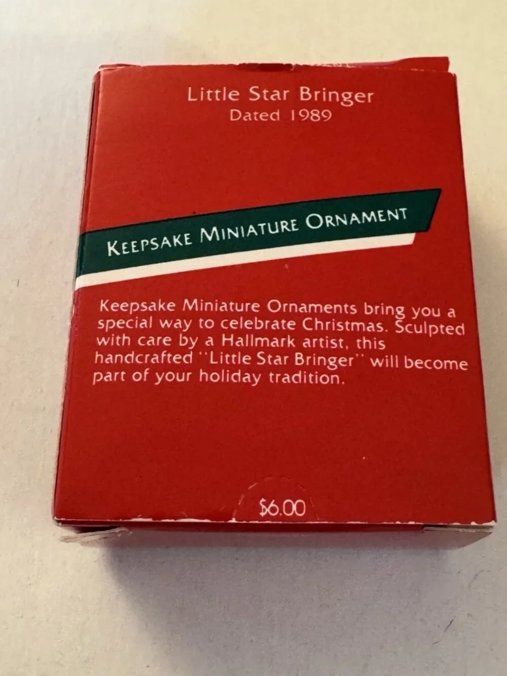 Vintage Hallmark Ornament Little Girl Star Ringer  Miniature MM34